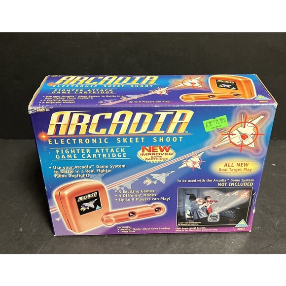 Arcadia Electronic Skeet Shoot Fighter Attack Game Cartridge Image Slide Sealed - Picture 1 of 6